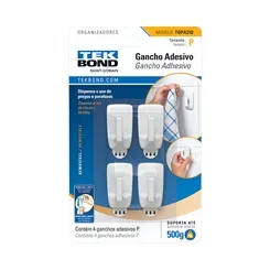 Gancho Adesivo Topázio - P - Branco - Tekbond