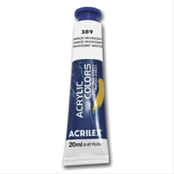 Acrylic Colors - 20ml - Branco Iridescente - 389 - Acrilex