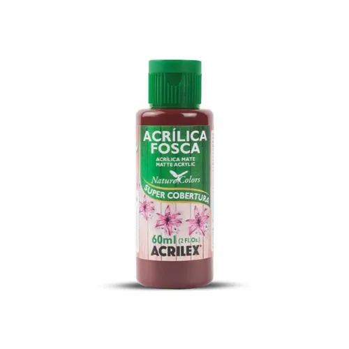 Tinta Acrílica Fosca - 60ml - Marrom Escuro - 526 - Acrilex