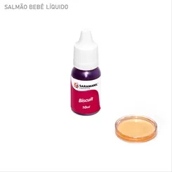 Corante Líquido para Biscuit - Salmão Bebe - 85.006 - 10ml - Saramanil