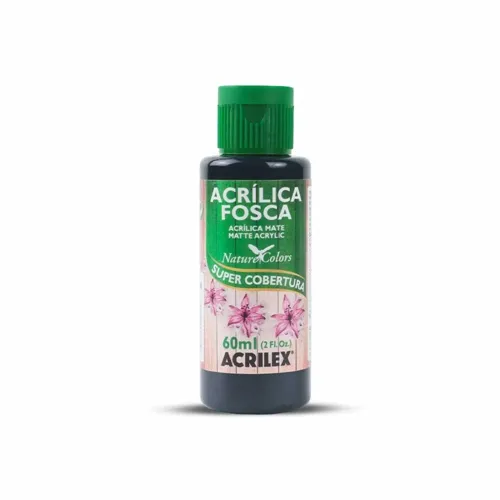 Tinta Acrílica Fosca - 60ml - Preto - 520 - Acrilex