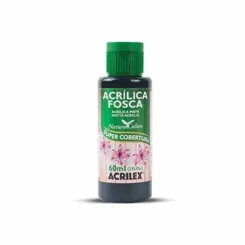 Tinta Acrílica Fosca - 60ml - Preto - 520 - Acrilex