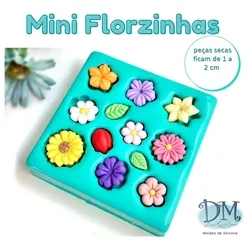 Molde - Silicone - Biscuit - Mini Florzinhas - Deivid Machado