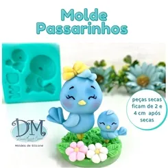 Molde - Silicone - Biscuit - Passarinhos - Deivid Machado