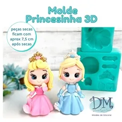 Molde - Silicone - Biscuit - Princesa 3D - Deivid Machado