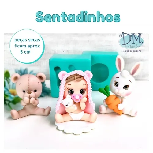 Molde - Silicone - Biscuit - Sentadinhos - Deivid Machado