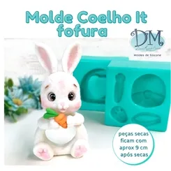Molde - Silicone - Biscuit - It Coelho Fofura - Deivid Machado