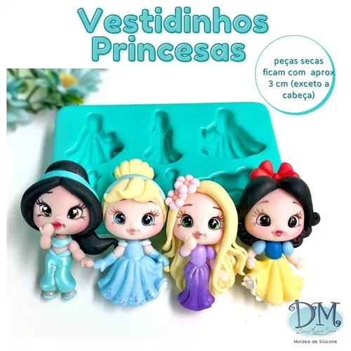 Molde - Silicone - Biscuit - Vestidinho Princesa - Deivid Machado