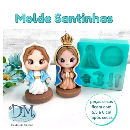 Molde - Silicone - Biscuit - Santinhas - Deivid Machado