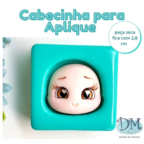 Molde - Silicone - Biscuit - Cabecinhas para Aplique - Deivid Machado