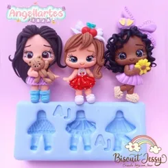 Molde Silicone - Biscuit - KIT Jessy - Angellartes