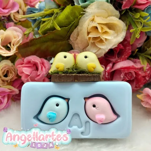 Molde Silicone - Biscuit - Passarinho - Angellartes