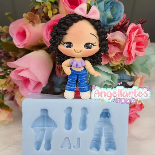 Molde Silicone - Biscuit  - Corpinho 11 - Angellartes