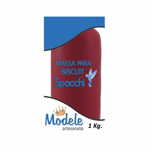 Massa de Biscuit - 1kg - Vermelho Maça - 6 - Modele