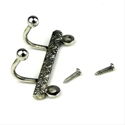 Cabide Gravado 2 ganchos A61/18 - Niquelado - Unidade