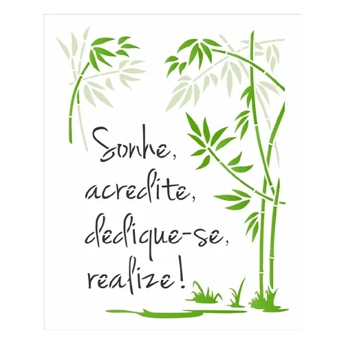 Stencil simples - 20x25cm - Frase - Sonhe - OPA3270 - Opa Criando Arte