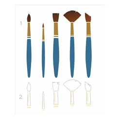 Stencil simples - 20x25cm - Pincéis - OPA3273 - Opa Criando Arte