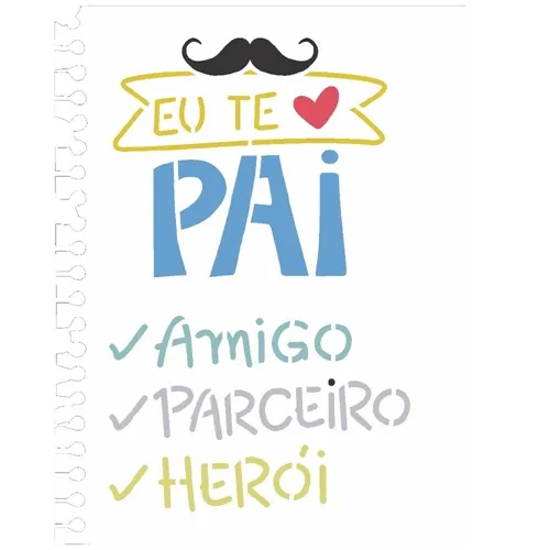 Stencil Simples - 15x20cm - Pais - Amigo - OPA3261 - Opa Criando Arte