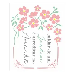 Stencil simples - 20x25cm - Frase - Acreditar no Amanhã - OPA3269 - Opa Criando Arte