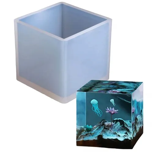 Molde de Silicone - Cubo - Eternização G - 65mm