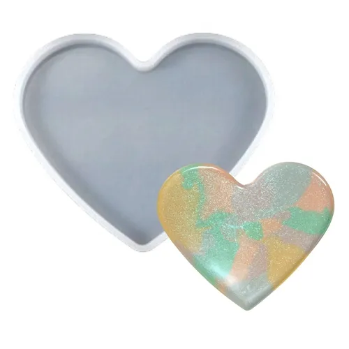 Molde de Silicone - Porta Copos - Coração - P - ML