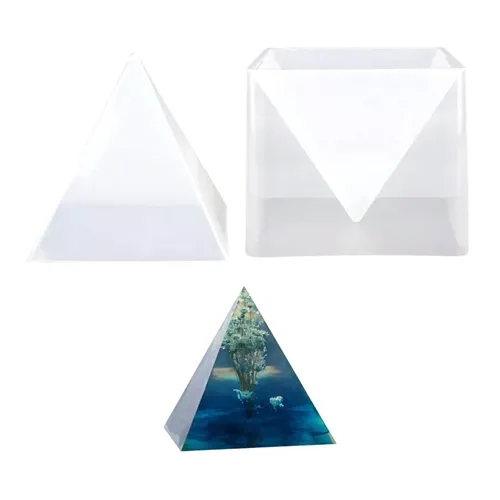 Molde de Silicone - Orgonite - Pirâmide - MLB21797