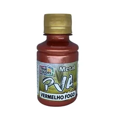 Tinta PVA Metal 100ml - Vermelho Fogo - 7964 - True Colors