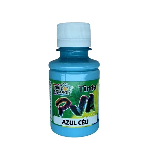 Tinta PVA Fosca 100ml - Azul Ceu - 7126 - True Colors