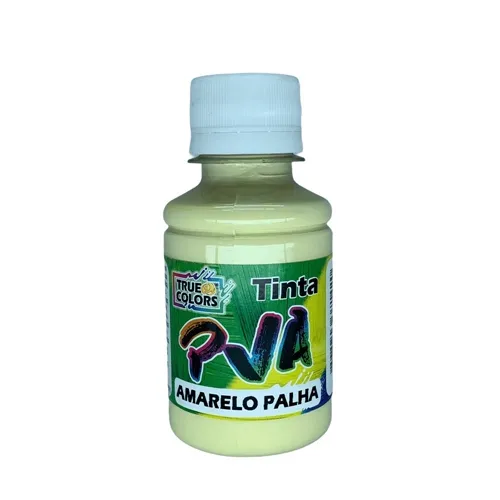 Tinta PVA Fosca 100ml - Amarelo Palha - 7112 - True Colors