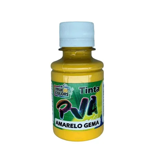Tinta PVA Fosca 100ml - Amarelo Gema - 7113 - True Colors