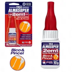 COLA ALMASUPER - 2EM1 - BICO & PINCEL - 10G