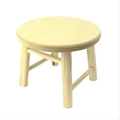 Banquinho MDF Redondo - REF.2348 - Diâmetro de 21cm