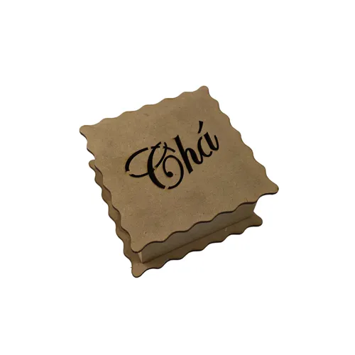 Caixa Cha Trabalhada Mini - 10x10cm