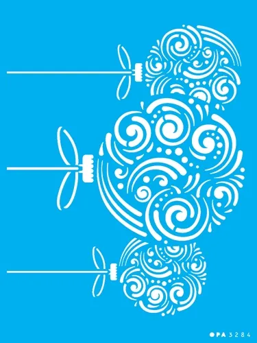 Stencil - 15X20 - OPA3284 - Bolas Natalinas Arabescos - Opa Criando Artes