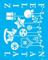 Stencil - 20X25 - OPA3294 - Feliz Natal Varal - Opa Criando Artes