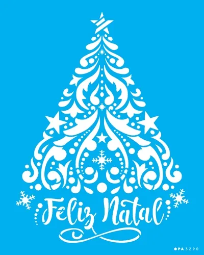 Stencil - 20X25 - OPA3290 - Arvore Arabescos II - Opa Criando Artes