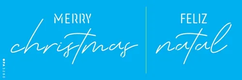 Stencil - 10X30 - OPA3280 - Frase Merry Christmas III - Opa Criando Artes