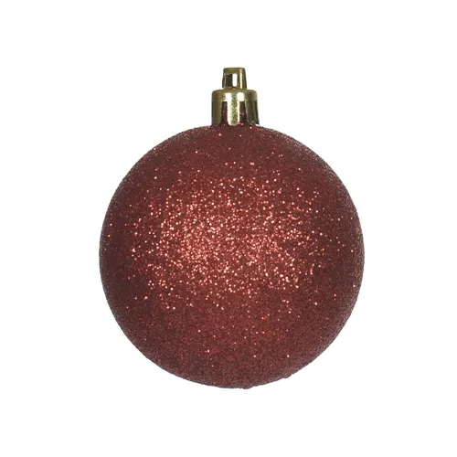 Bola Natal C/ Glitter C/3 Und - Dourado - 6Cm - 73936001 - FA