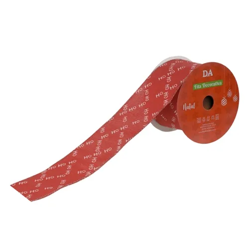 Fita Aramada Tecido C/Costura - Vermelho Branco - 77604001 - FA