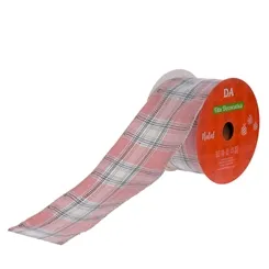 Fita Aramada Tecido Xadrez C/Costura (Rosa) 6,3Cmx9,14M - 73180001 - Fa