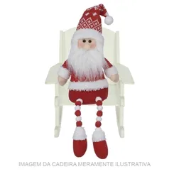 Boneco Natal Papai Noel Em Pe - Vermelho - 45Cm - 78601001 - FA