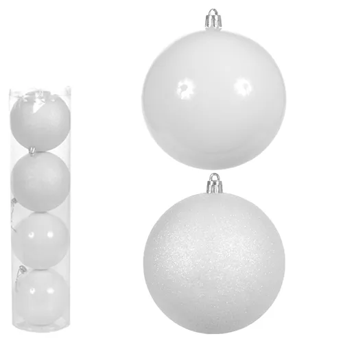 Bola Natal Em Tubo Mista C/12 Und - Vermelho - 6Cm - 67112008 - FA