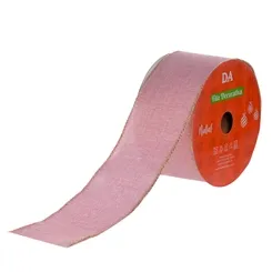 Fita Aramada Tecido Metalizada C/Costura (Rosa Claro) 6,3Cmx9,14 - 63430008 - Fa