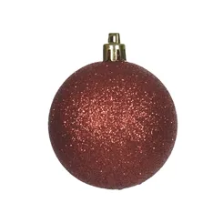 Bola Natal C/ Glitter C/8 Und - Dourado - 3Cm - 73931001 - FA