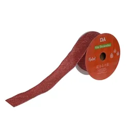 Fita Glitter Aramada C/Costura (Vermelho) 3,8Cmx9,14M - 77570001 - Fa