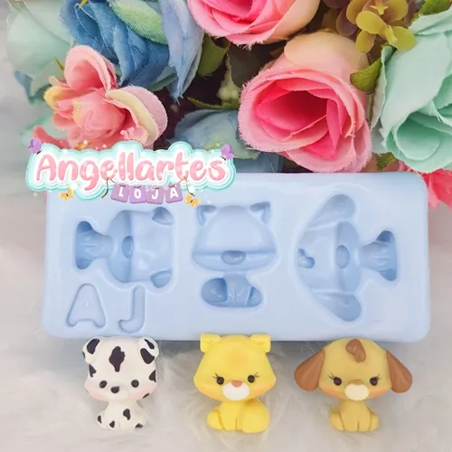 Molde Silicone - Biscuit - Molde Bichinhos 1  - Angellartes