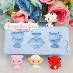 Molde Silicone - Biscuit - Molde Bichinhos 3  - Angellartes