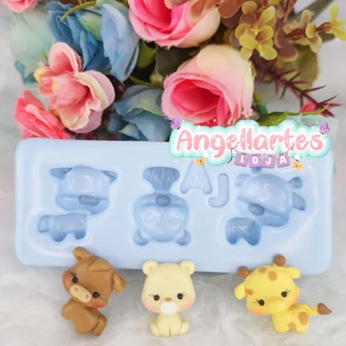 Molde Silicone - Biscuit - Molde Bichinhos 2  - Angellartes