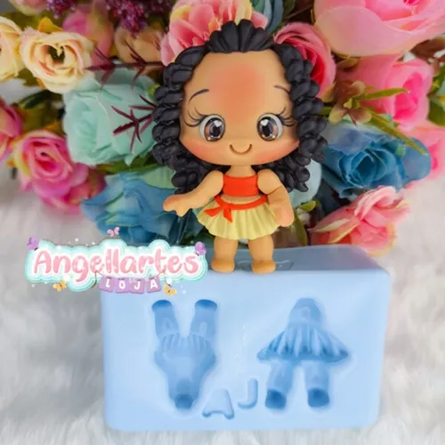 Molde Silicone - Biscuit - Molde Princesas 7  - Angellartes