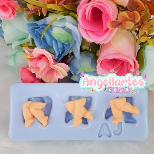 Molde Silicone - Biscuit - Molde Perninhas 2  - Angellartes